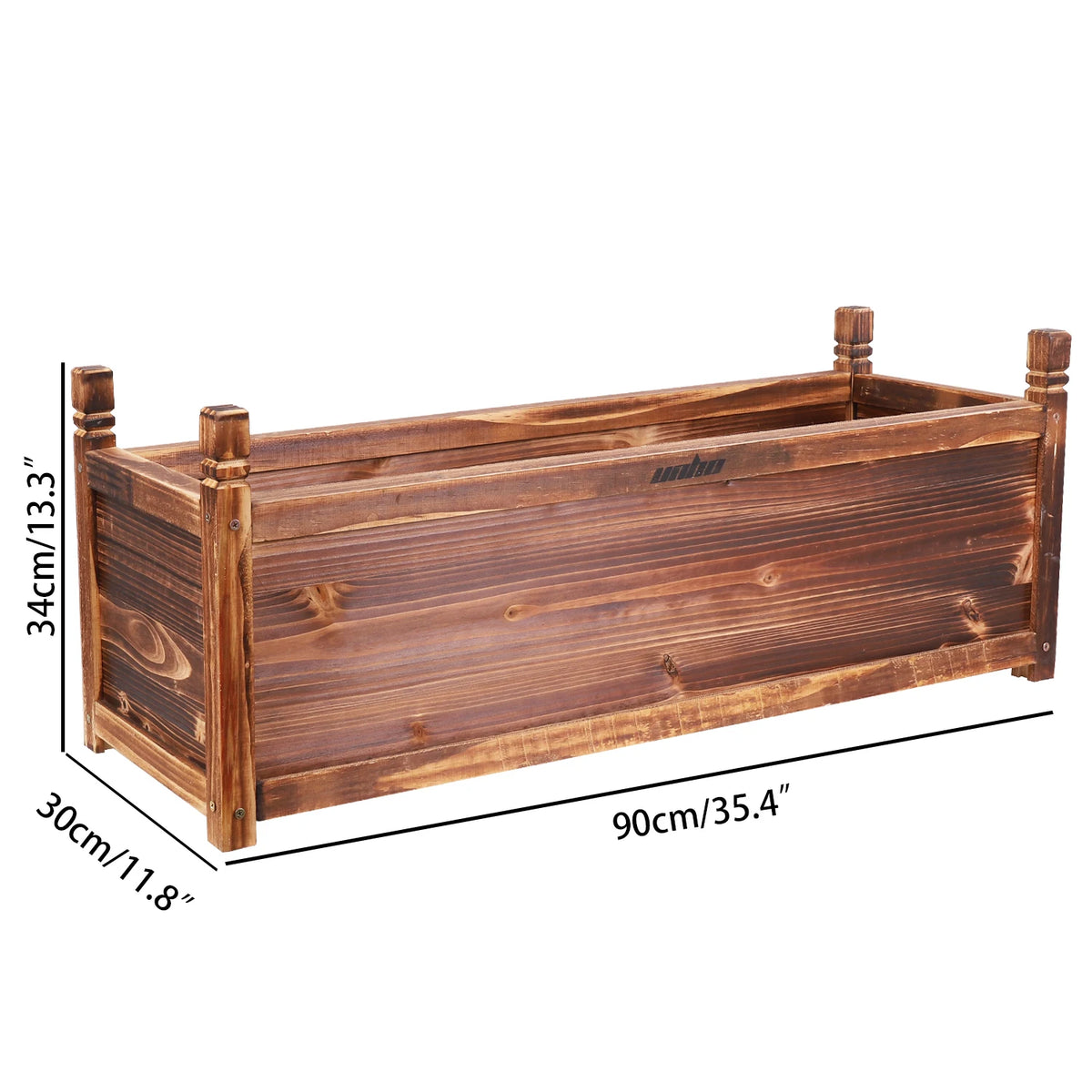 Premium Pine Wood Raised Garden Planter For Flowers And Herbs