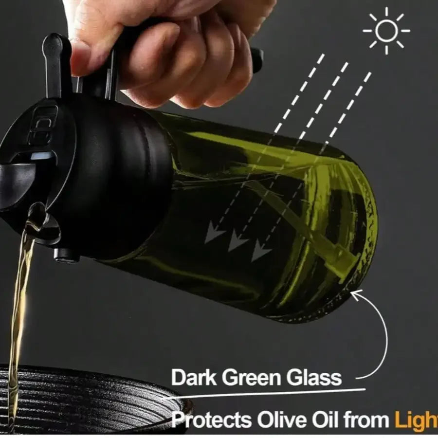 1pc Handheld Oil Sprayer, 2-In-1 Spraying And Pouring Function, Large Capacity Olive Oil Dispenser, Suitable For Kitchen And Home, Mist Spraying, Leak-Proof, No Residue, Ideal For Graduation Gifts, Bachelor Parties, Bridesmai