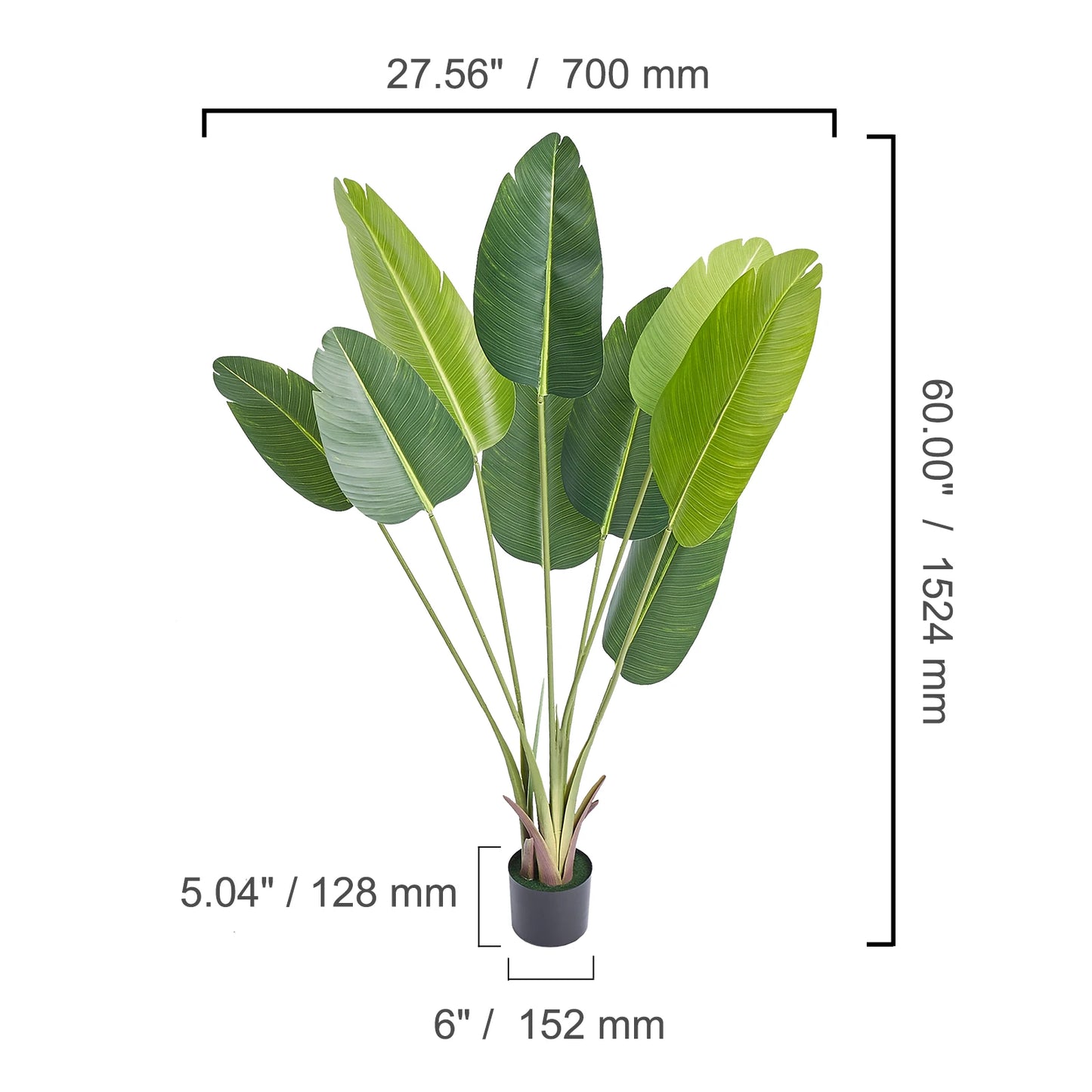 SucceBuy Premium Faux Palm Tree Featuring Stable Balanced Design