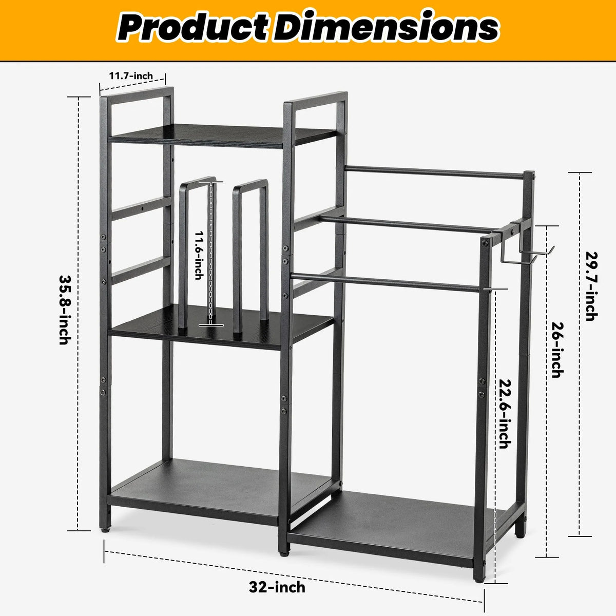 Freestanding Three Tier Stainless Steel Bathroom Towel Rack