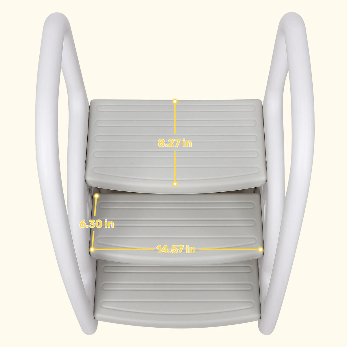 Plastic Kids Step Stool With Side Handles For Bathroom Use