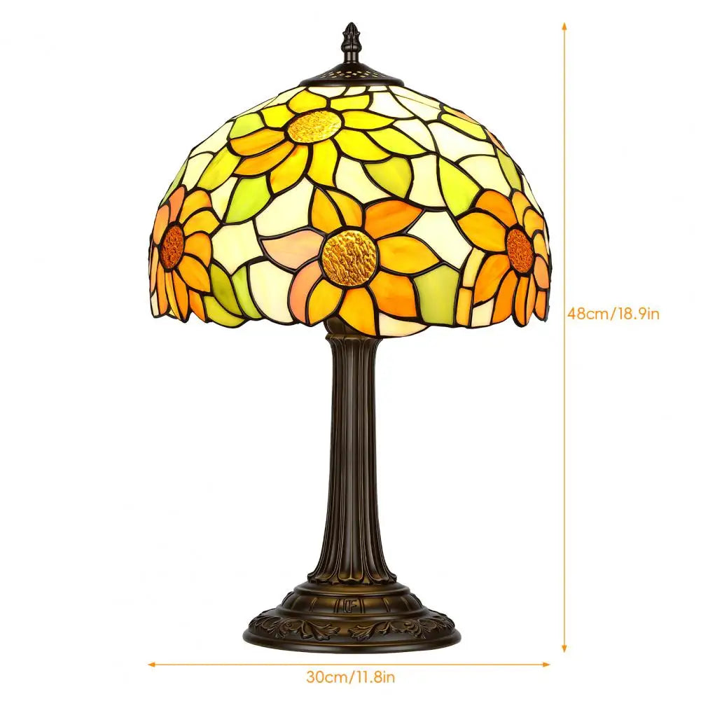 Stained Glass Sunflower Table Lamp 12