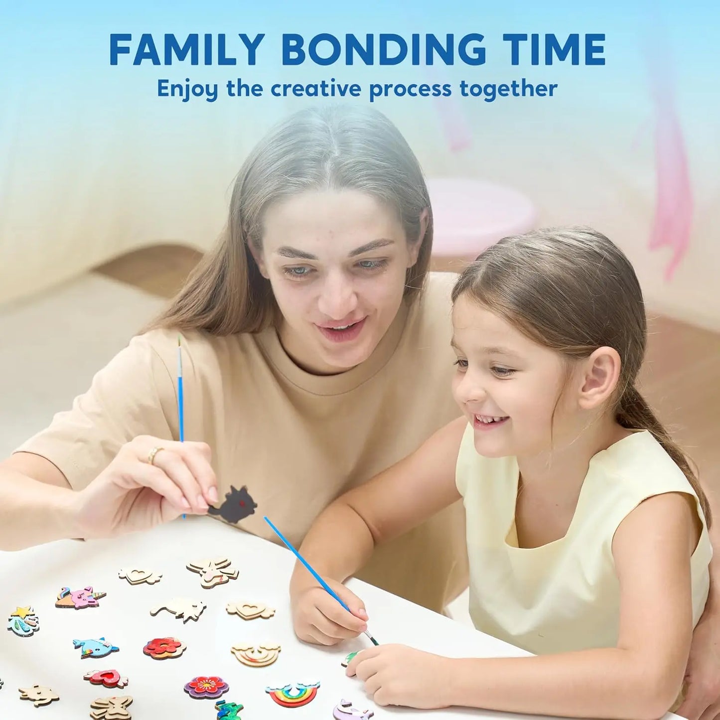 Joyfy Fantasy Wooden Magnets Creative Painting Craft Kit For Kids