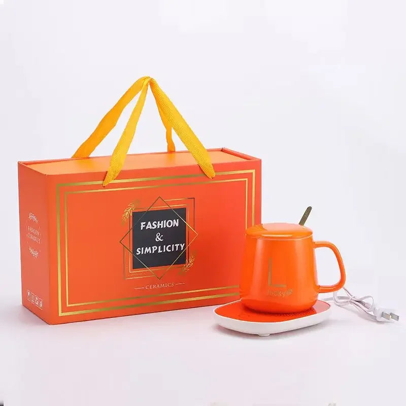 Usb Recharge Warm Soup Cup with Spoon and Storage Bag Set Stainless Steel Breakfast Cup and Folding Spoon Food Thermal Jar