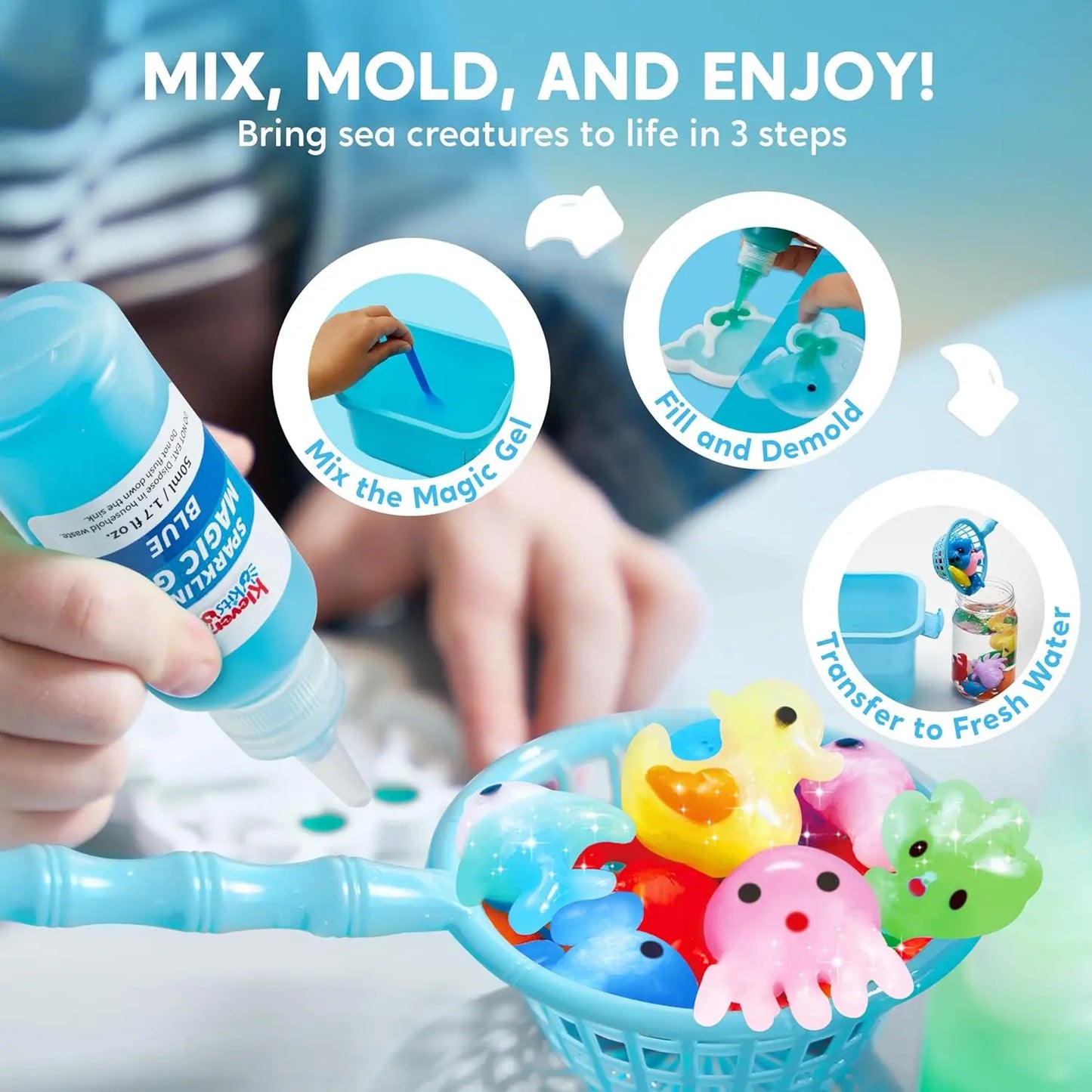 Joyfy Magic Water Gel Kit With Preserving Bottle For Kids