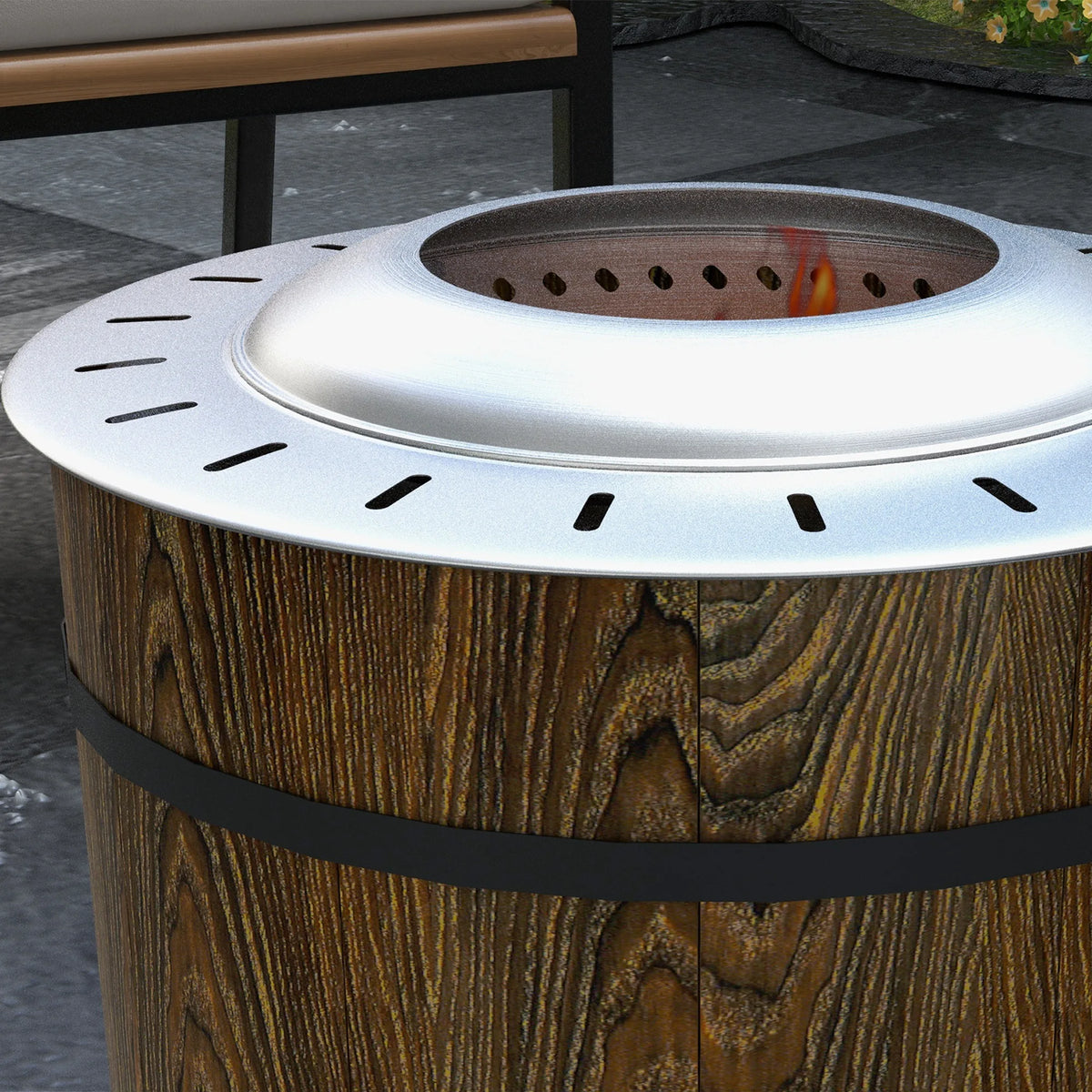 Outsunny Smokeless Wood Burning Fire Pit Made From Magnesium Oxide