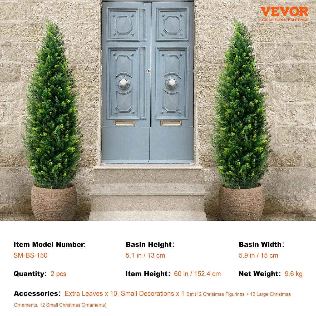 SucceBuy Artificial Cedar Topiary Tree Evergreen Home Garden Decor