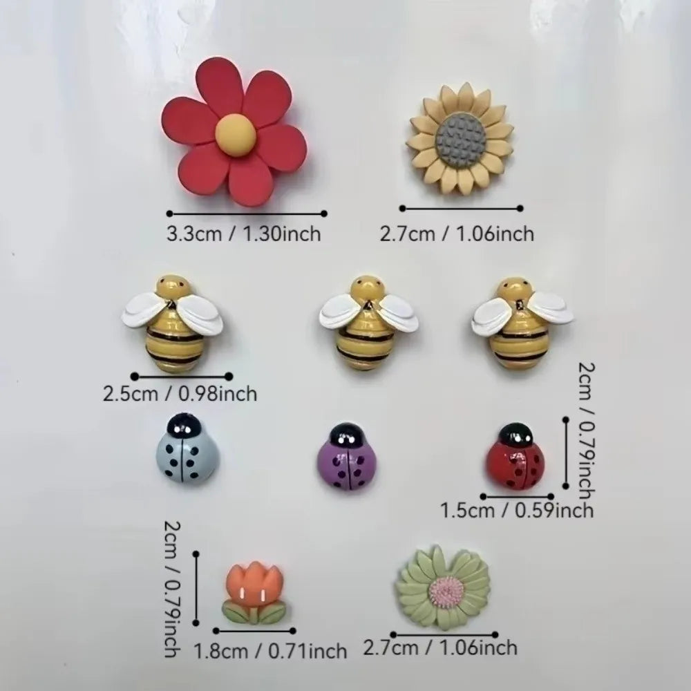 Adorable Refrigerator Magnets 10-Piece Set Durable Kitchen Office Decor