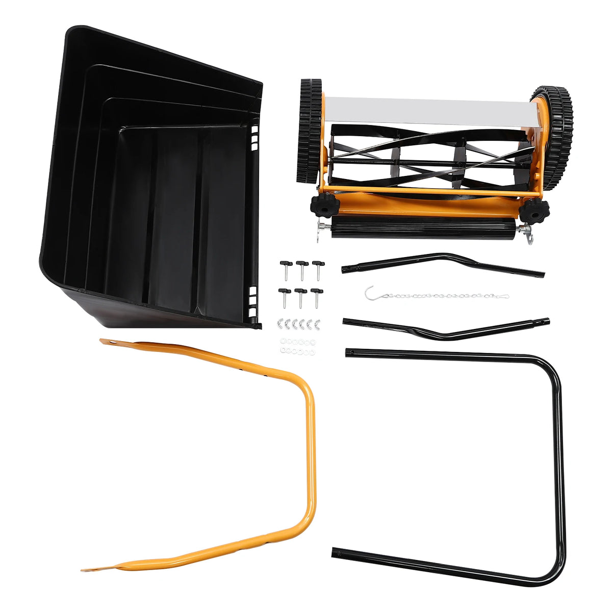 Cncest Manual Push Lawn Mower Featuring Aluminum Wheels