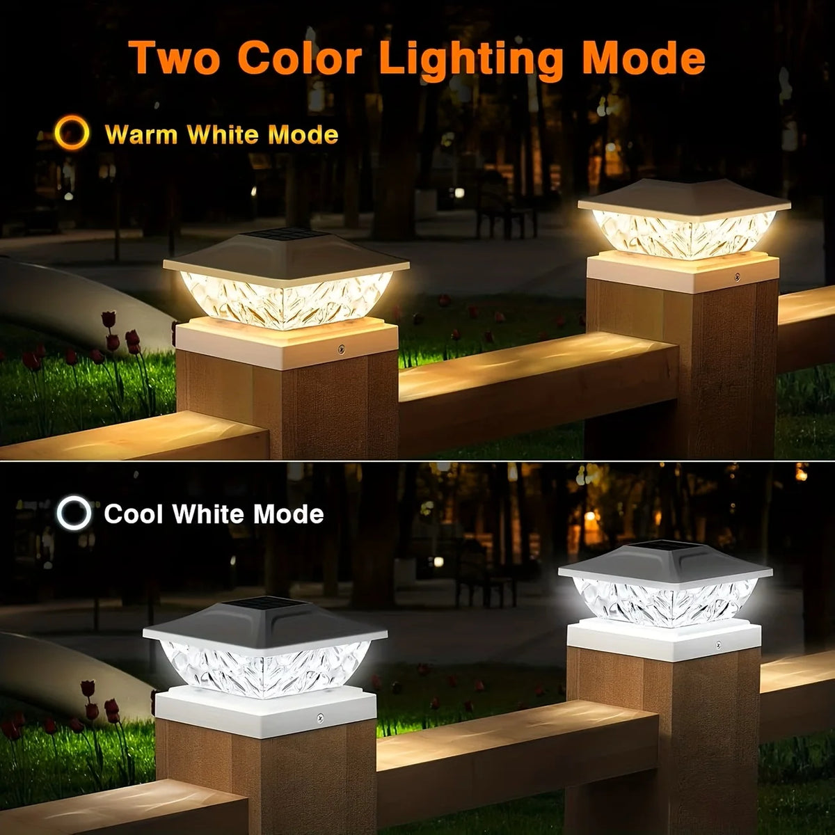 KPSTEK Solar Outdoor Villa Fence Garden Column Light