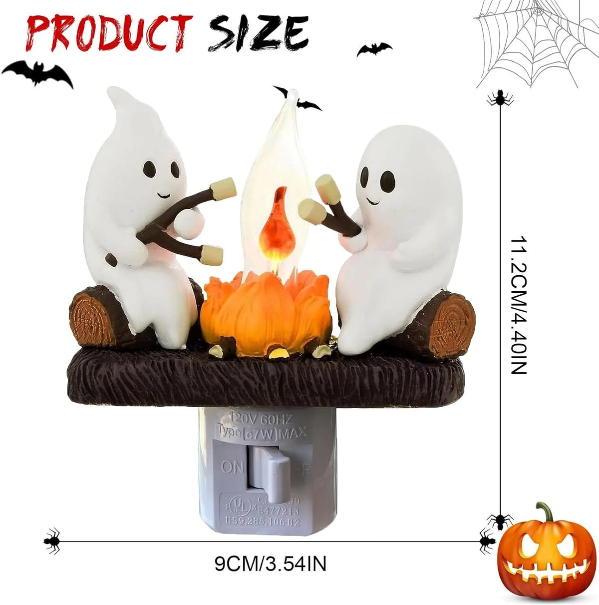 Ghost Campfire Flickering Night Light Halloween Indoor Figurine Lamps