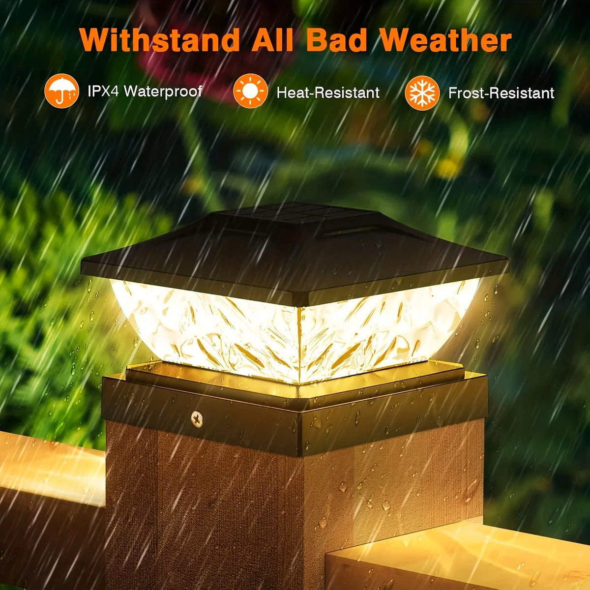 KPSTEK Solar Outdoor Villa Fence Garden Column Light