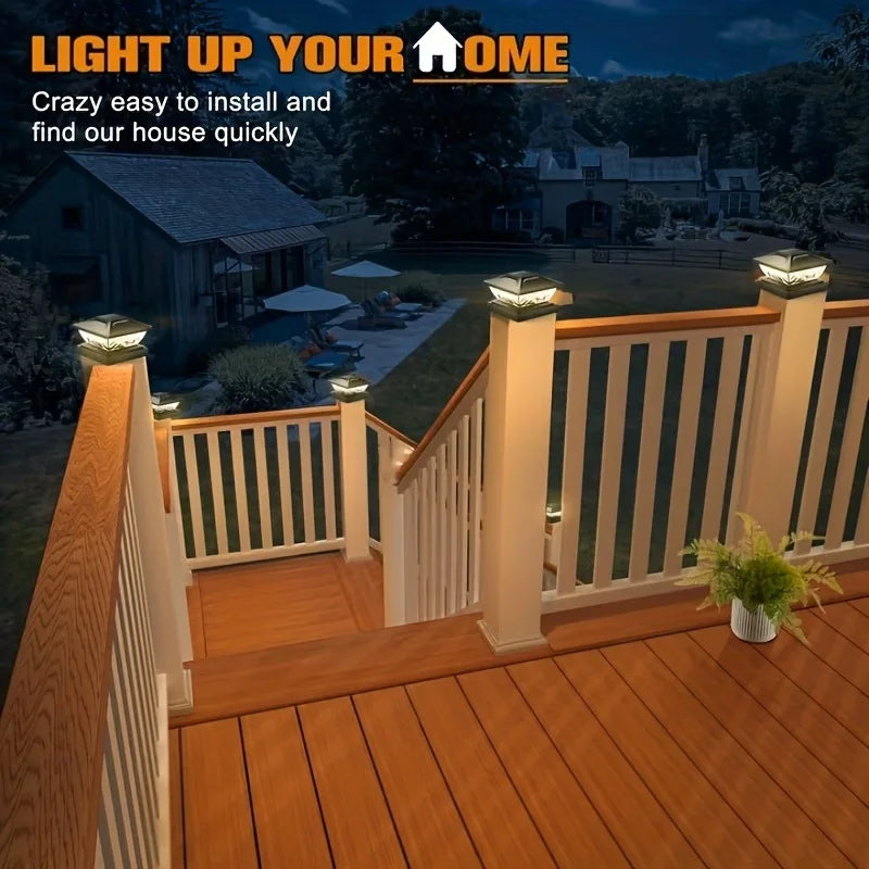 KPSTEK Solar Outdoor Villa Fence Garden Column Light