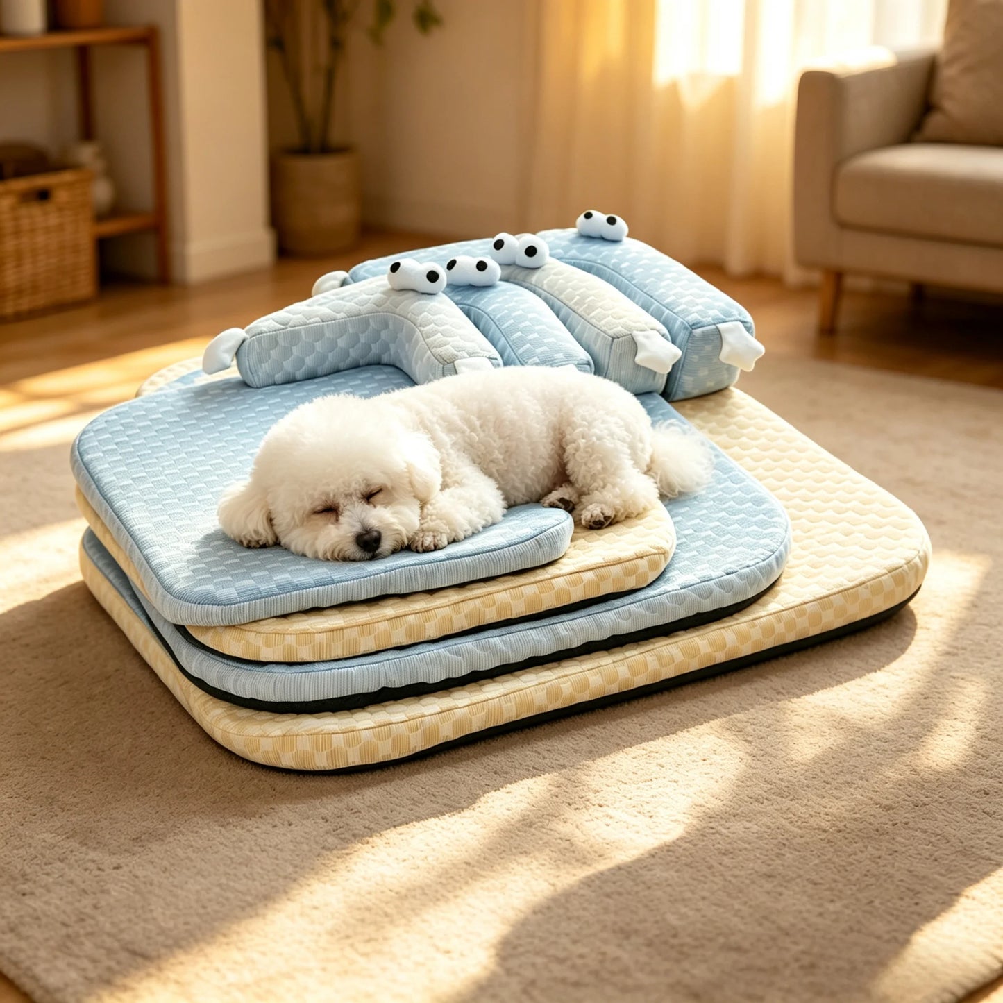 Breathable Ice Silk Cooling Pet Mat For Dogs And Cats