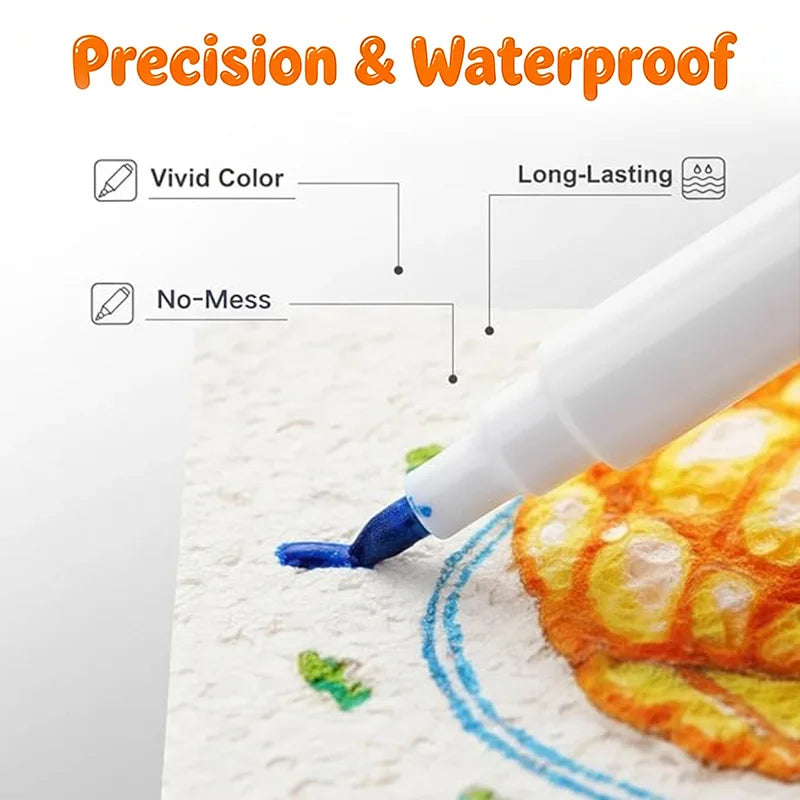 3D Magic Texture Painting Kit With Foam Sheets And Markers