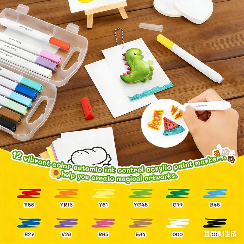 3D Magic Texture Painting Kit With Foam Sheets And Markers