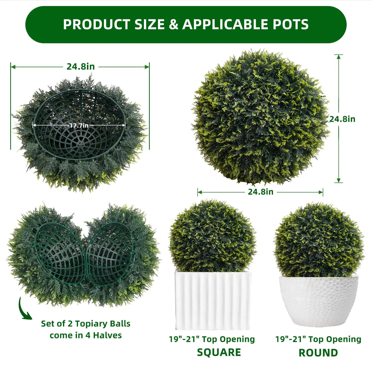 Studyset Artificial Topiary Garden Balls For Home And Outdoor Decor