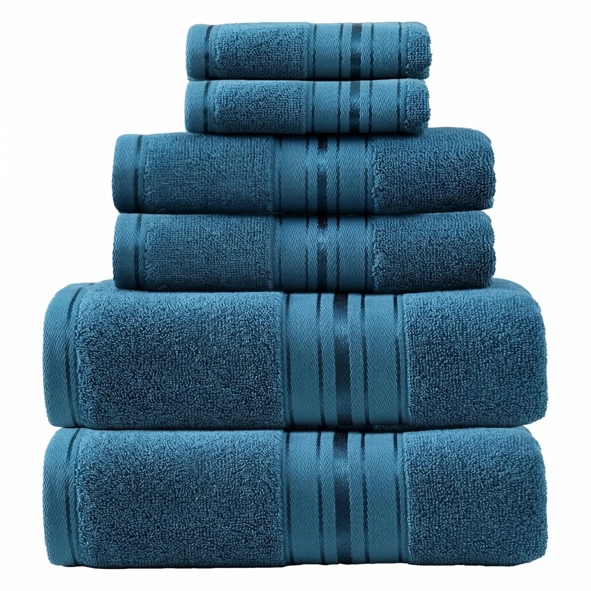 Luxury Turkish Cotton Six Piece Towel Set for Bathroom