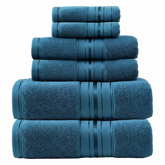 Premium Six Piece Luxury Cotton Bath Towel Set For Home