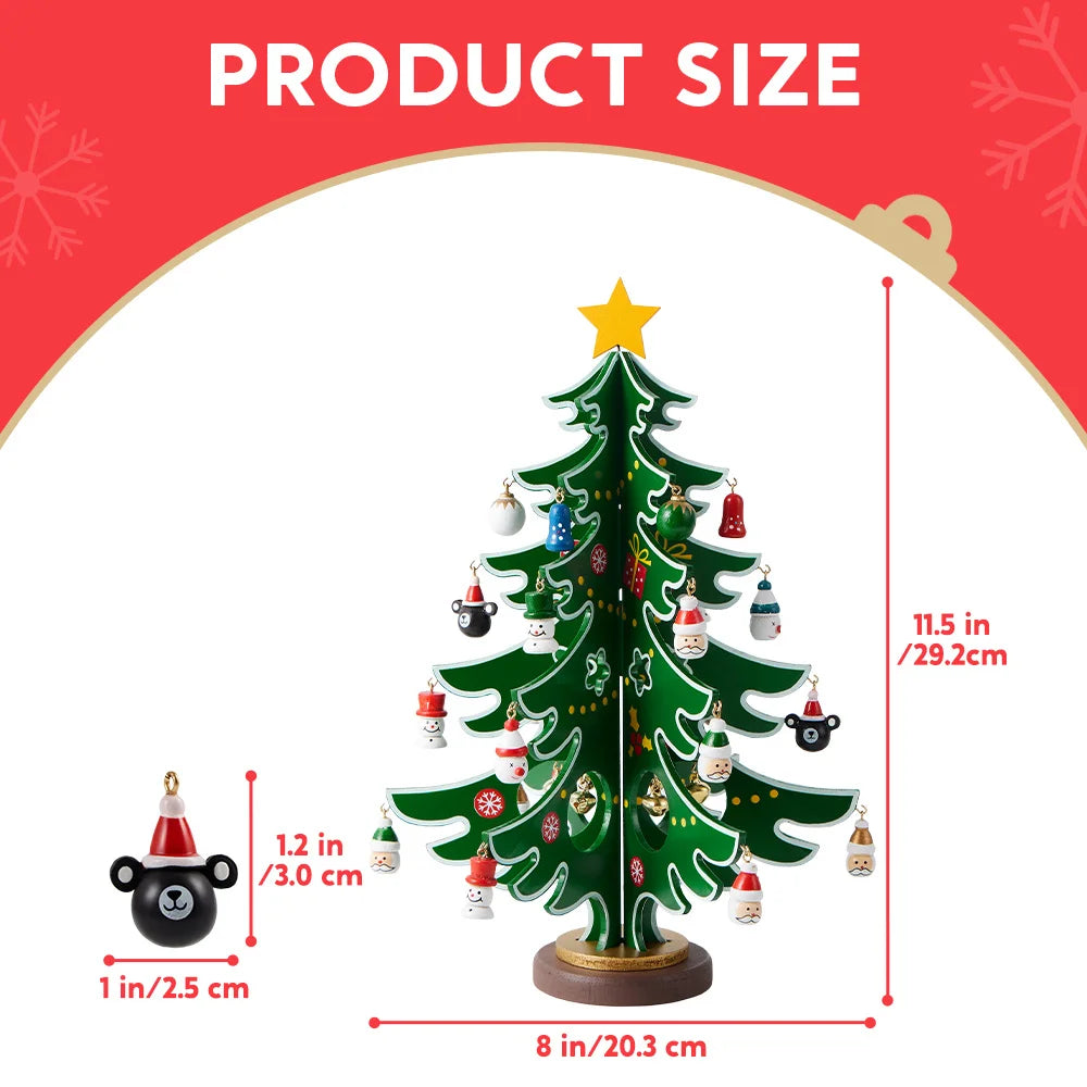 Joyfy Christmas Advent Calendar 24 Days Countdown Tree Ornament Gift