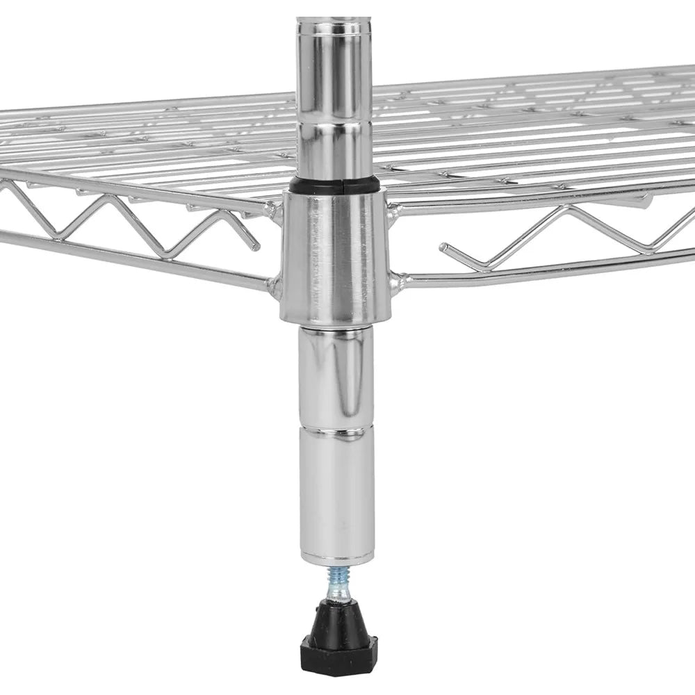 3-Shelf Adjustable Heavy Duty Steel Wire Storage Rack Chrome Finish 250 lbs per Shelf 23x13x30 Inches