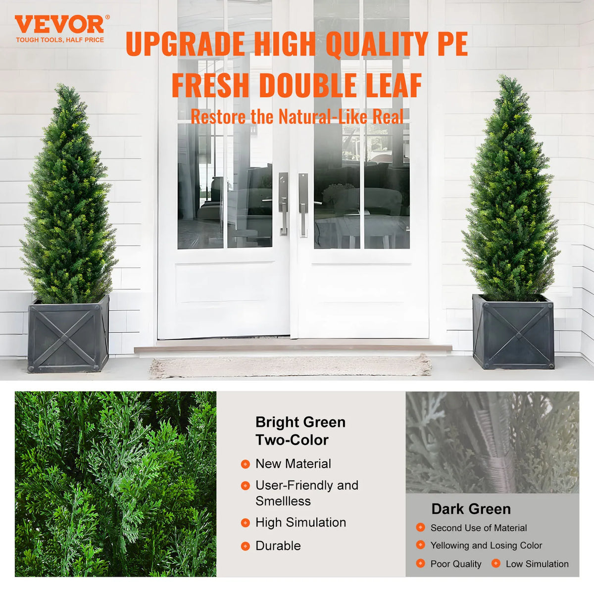 SucceBuy Artificial Cedar Topiary Tree Evergreen Home Garden Decor