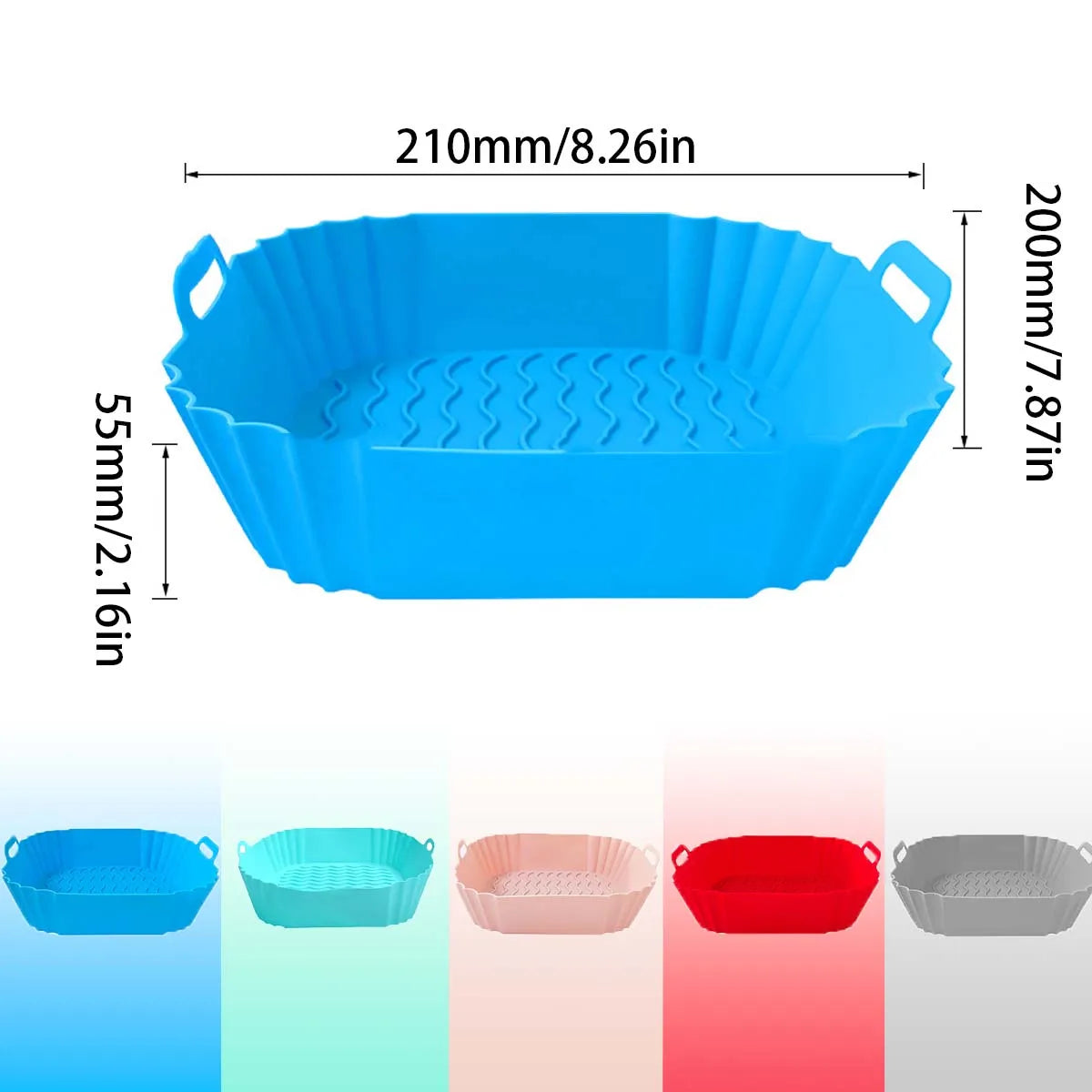 Air Fryer Silicone Liners Reusable Nonstick Baking Pan Set