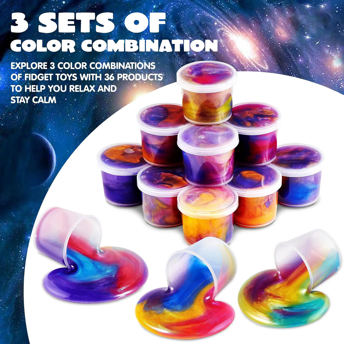 Galaxy Slime Party Favors Stretchy Non Sticky Safe Classroom Rewards