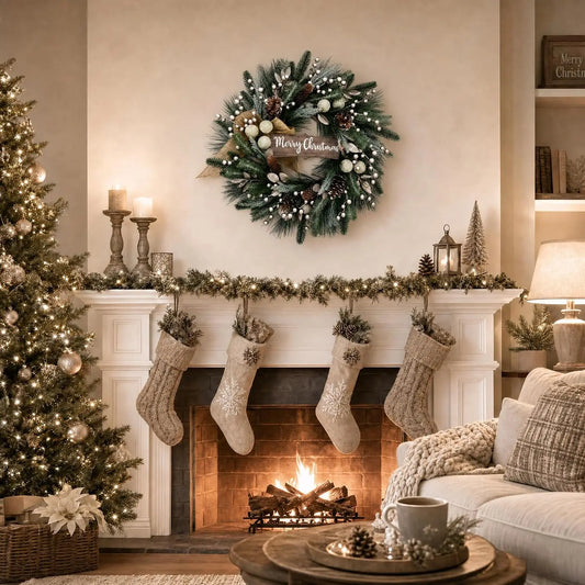 Garvee Elegant Christmas Wreath For Festive Home And Wall Decor