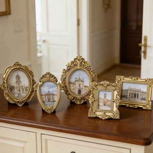 Vintage Resin Miniature Picture Frames 5 Pack For Wall Decor