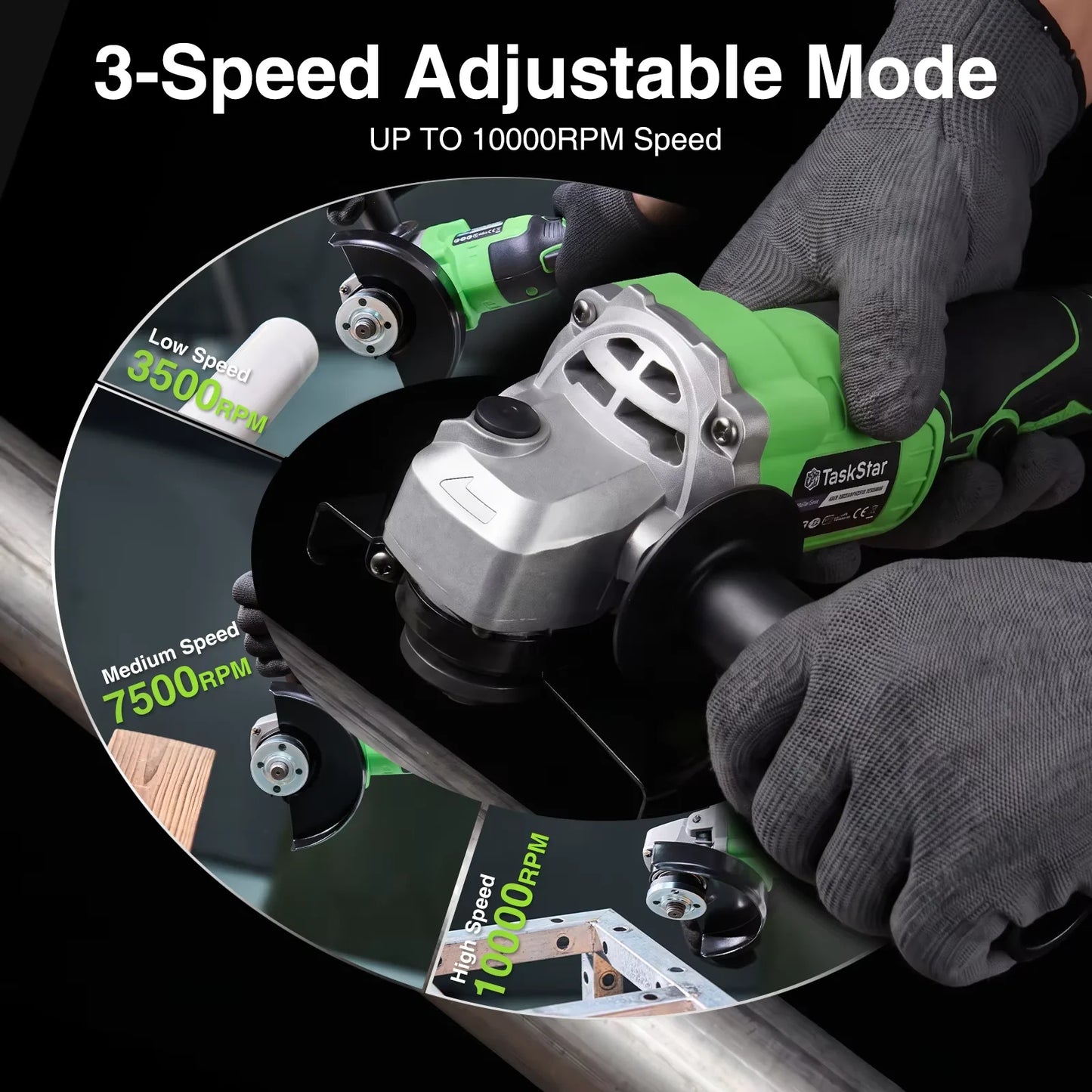 Taskstar Cordless Brushless Angle Grinder And Jigsaw Tool Set