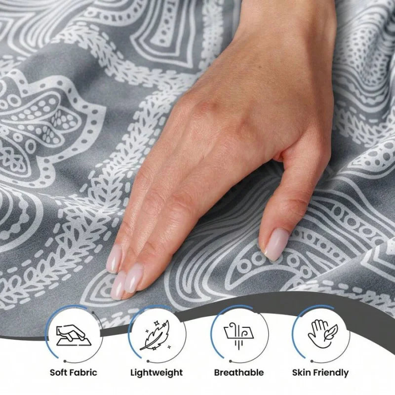 6-Piece Paisley Bed Sheets High GSM Brushed Microfiber Sheets.