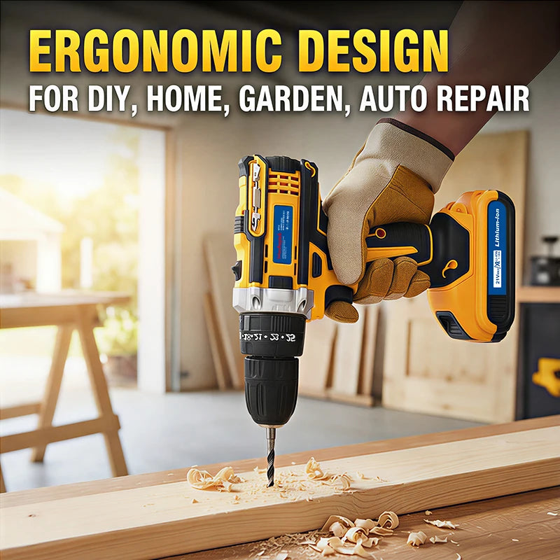 Cordless Lithium Ion Impact Driver And Electric Drill Kit
