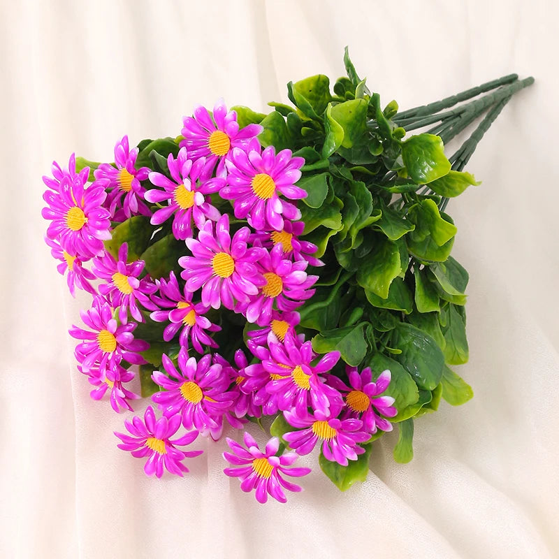 Daisy Artificial Flowers Bouquet 33cm Fake Plants for Home Decor Garden Wedding Decoration Outdoor Table Vase Flower Arrangement