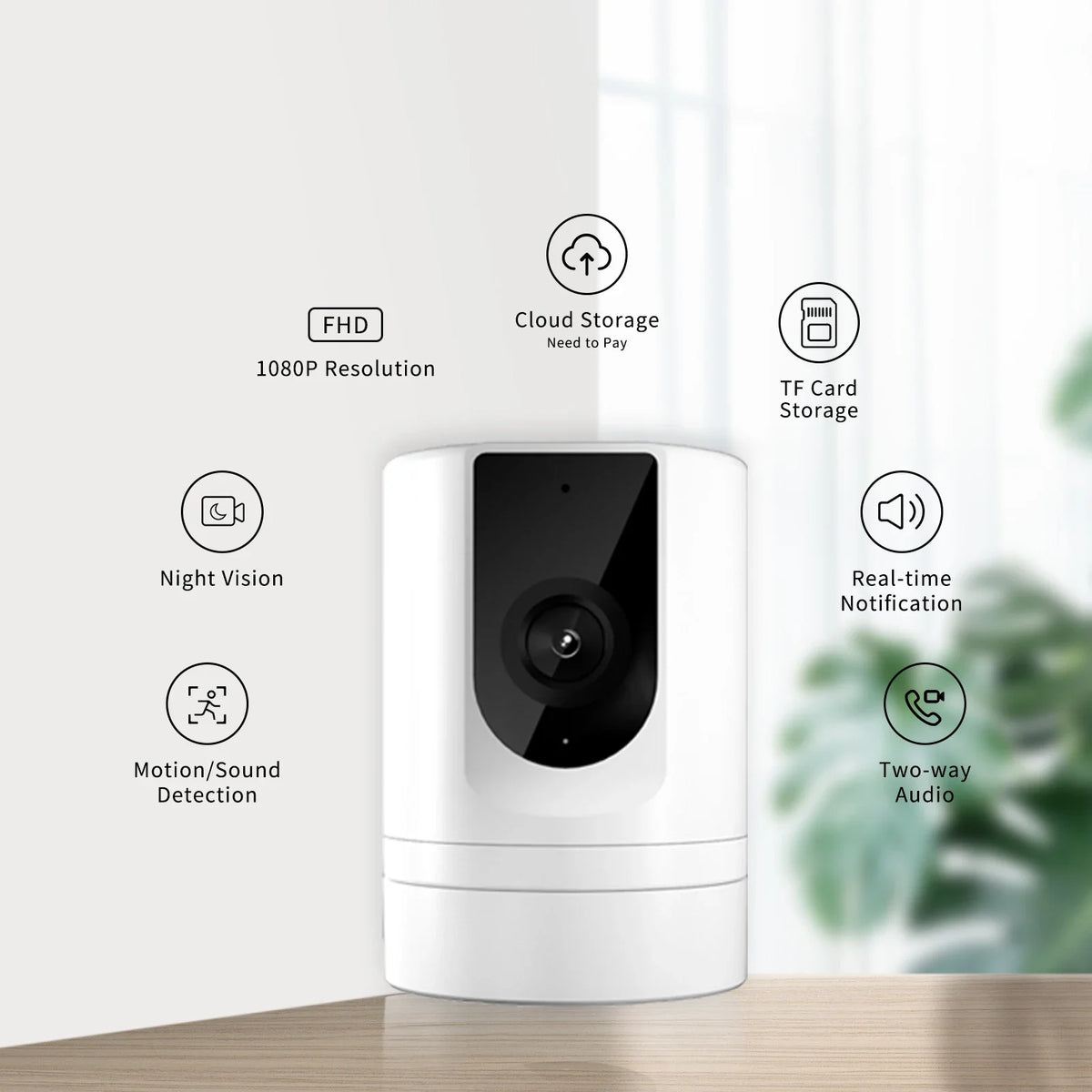BoyKeep 1080P Indoor Security Camera With Motion Detection WiFi