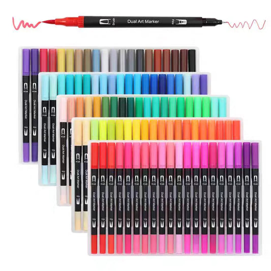 Dual Tip Water Based Art Markers Drawing And Painting Set