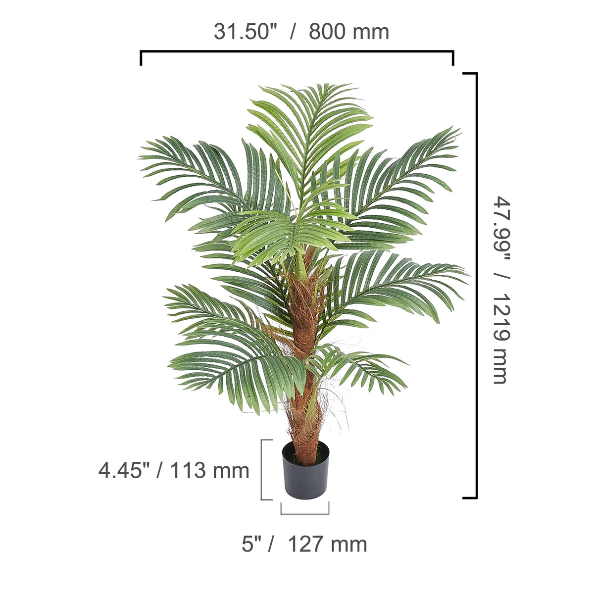 SucceBuy Premium Faux Palm Tree Featuring Stable Balanced Design