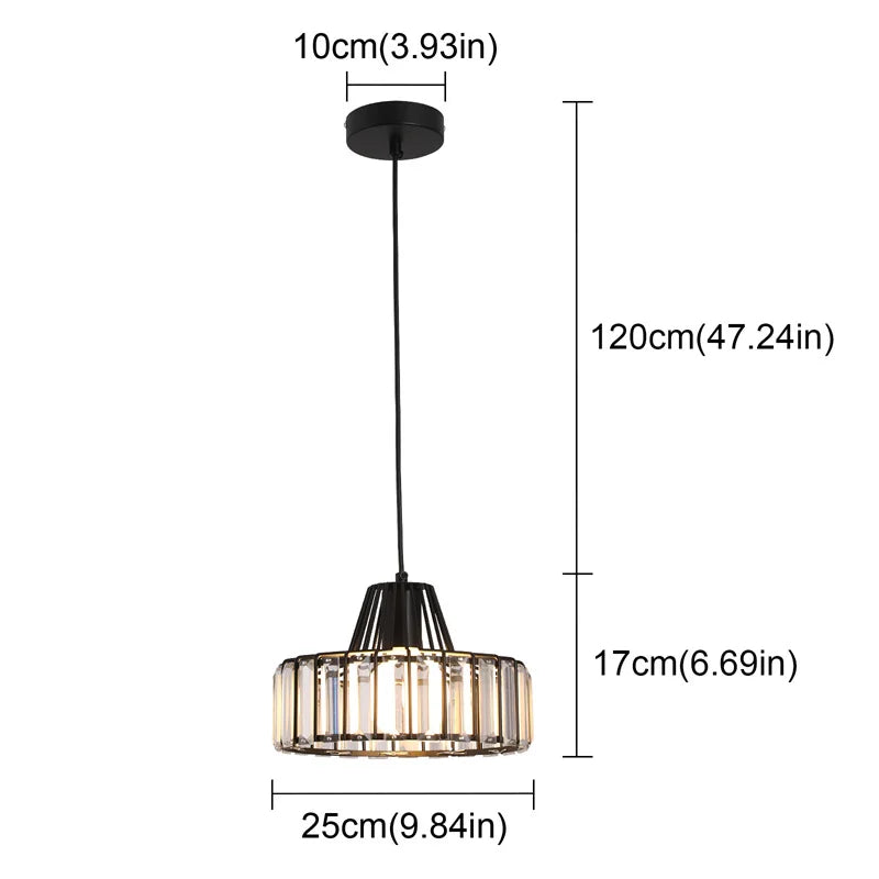 GreeLustr Modern Crystal Pendant Ceiling Light For Home Decor