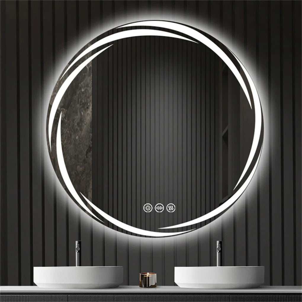 LED Round Anti Fog Wall Mounted Bathroom Vanity Mirror