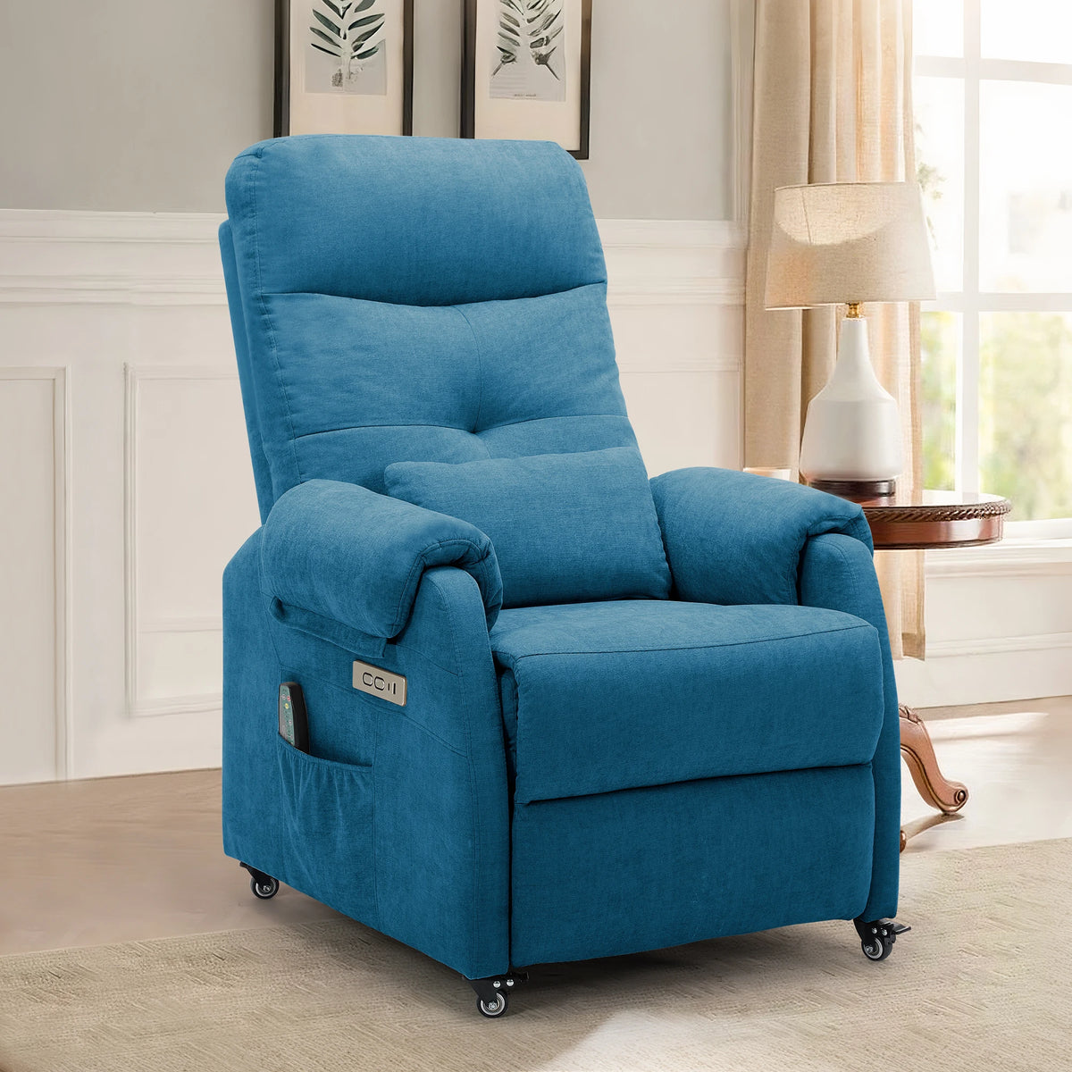 Korsaer Electric Recliner Chair With Usb Port And Wheels