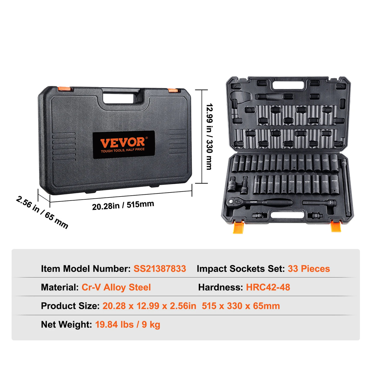 SucceBuy Premium Deep Impact Socket Set For Automotive Repair