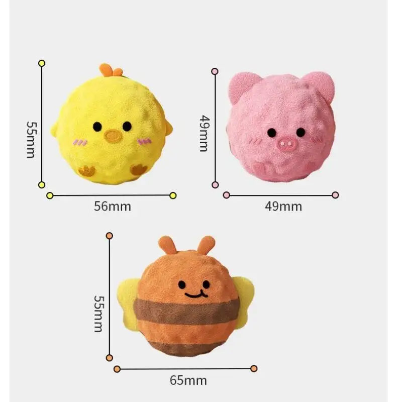 TPR Pet Ball Animal Shape Plush Dogs Squeaky Chew Toy Puppy Bite Resistant Teeth Cleaning Interactive Toys Pets Supplies