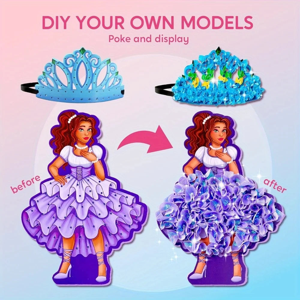 Joyfy Princess Dress Up Poke Fabric Foam Fashion Kit