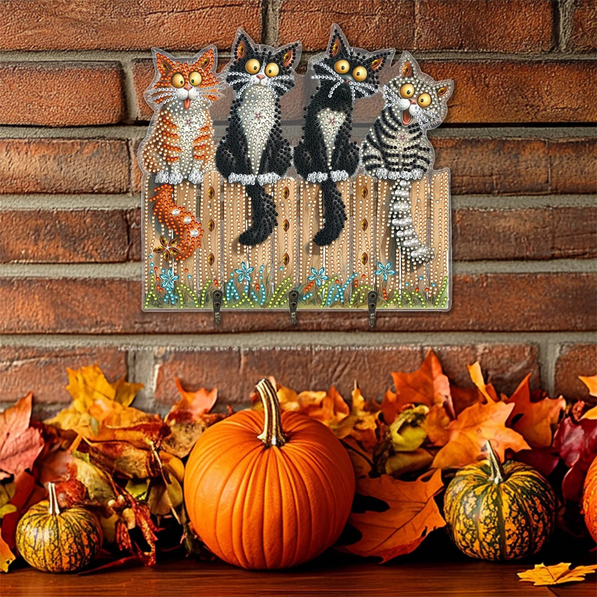 Kitten Diamond Art Wall Hooks For Painting And Craft Display