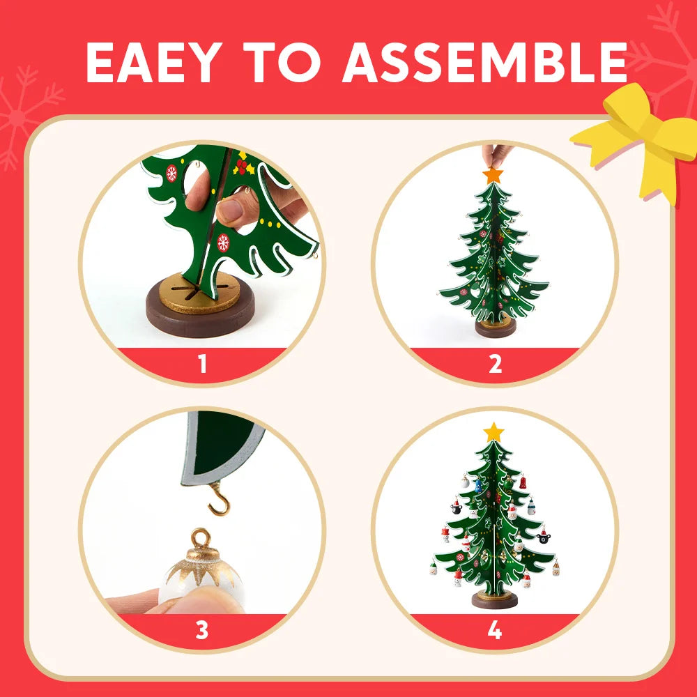 Joyfy Christmas Advent Calendar 24 Days Countdown Tree Ornament Gift