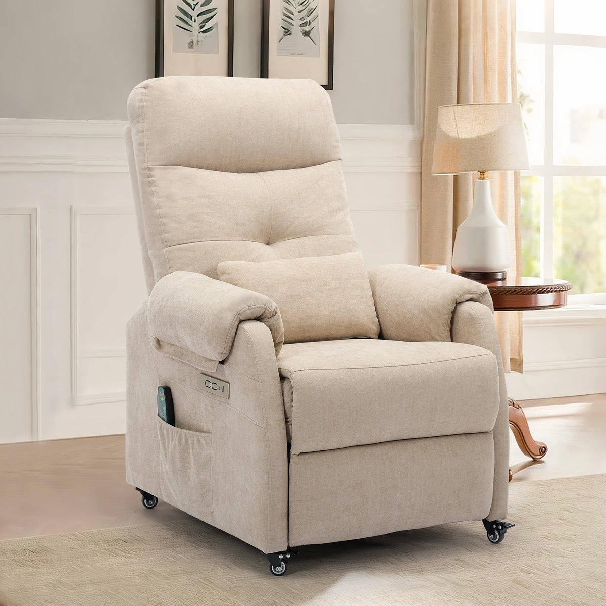 Korsaer Electric Recliner Chair With Usb Port And Wheels