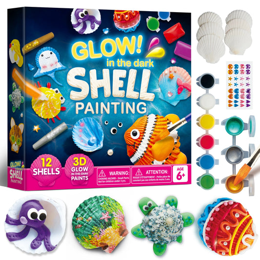 Joyfy Kids Seashell Painting Set With Creative Craft Supplies