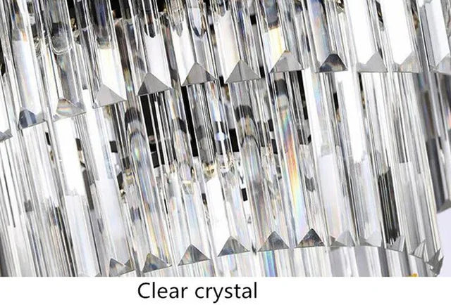 Luminaria Black Round Square Crystal LED Pendant Chandelier For Bedroom Living Dinning Room Corridor Hotel Gallery Hanging Lamps