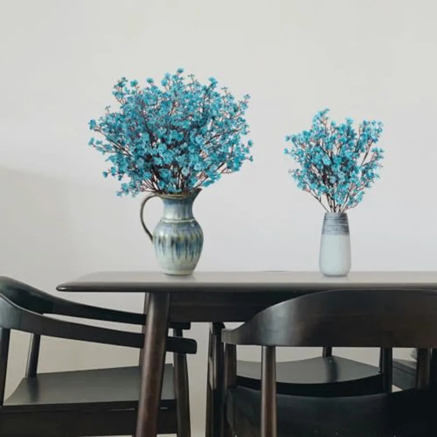 8Pcs Babys Breath Artificial Flowers Silk, Real Touch Bouquets Flowers for Vase Home Office Wedding Spring Winter Indoor Outdoo