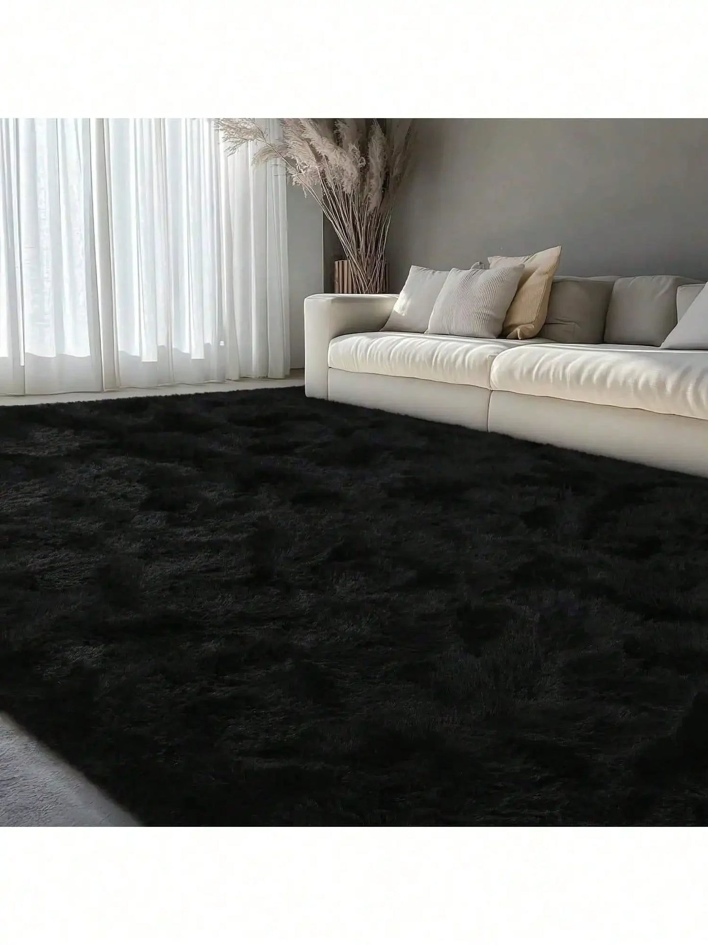 Thick Plush Cut Pile Carpet With Non Slip Protective Backing